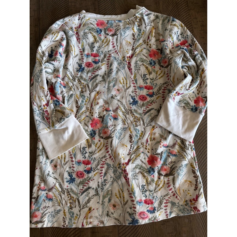 Sundance Botanical Floral Waffle Knit Thermal Top - Picture 3 of 5